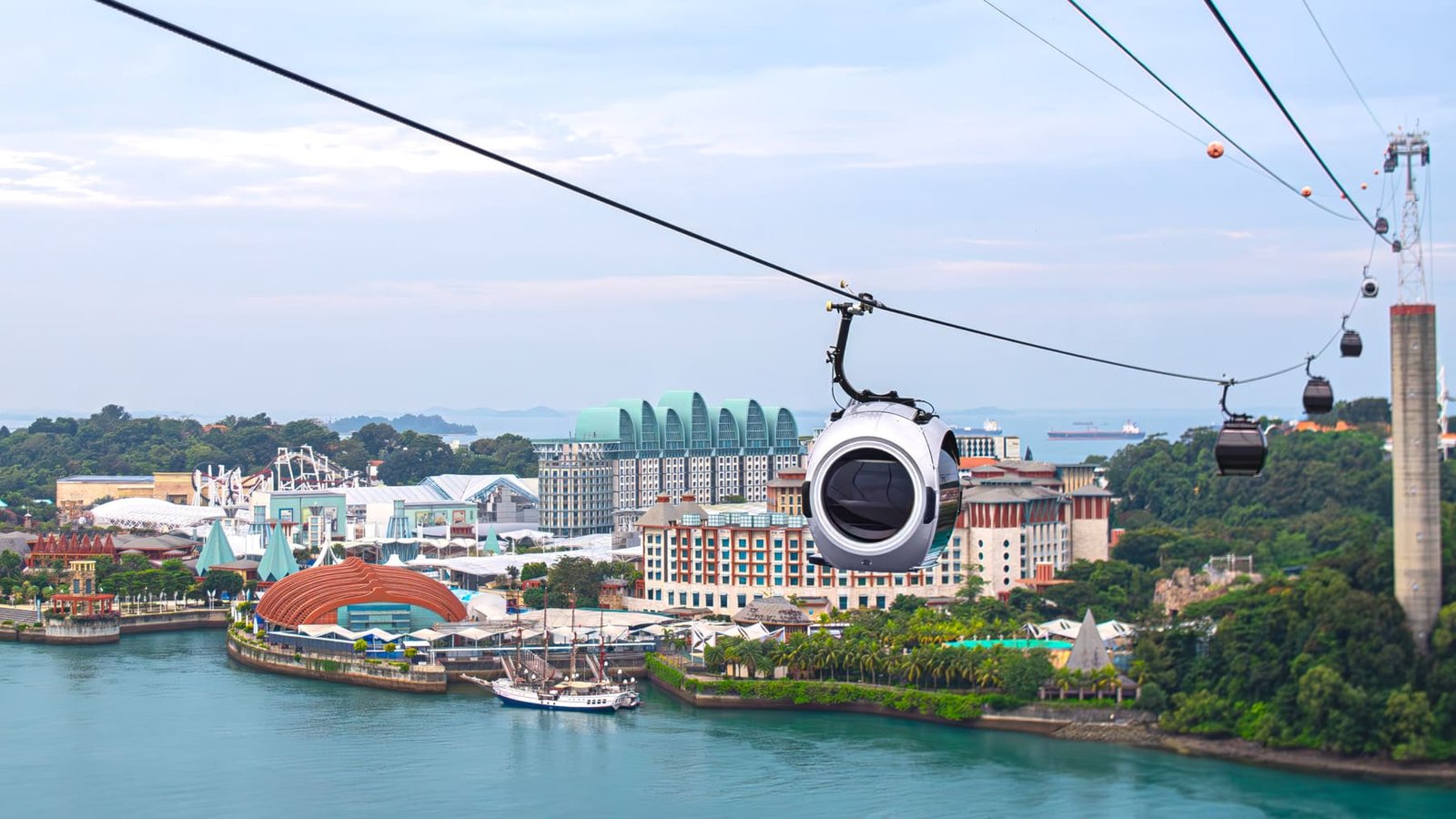 Beach afternoon and skyline views from the cable car
