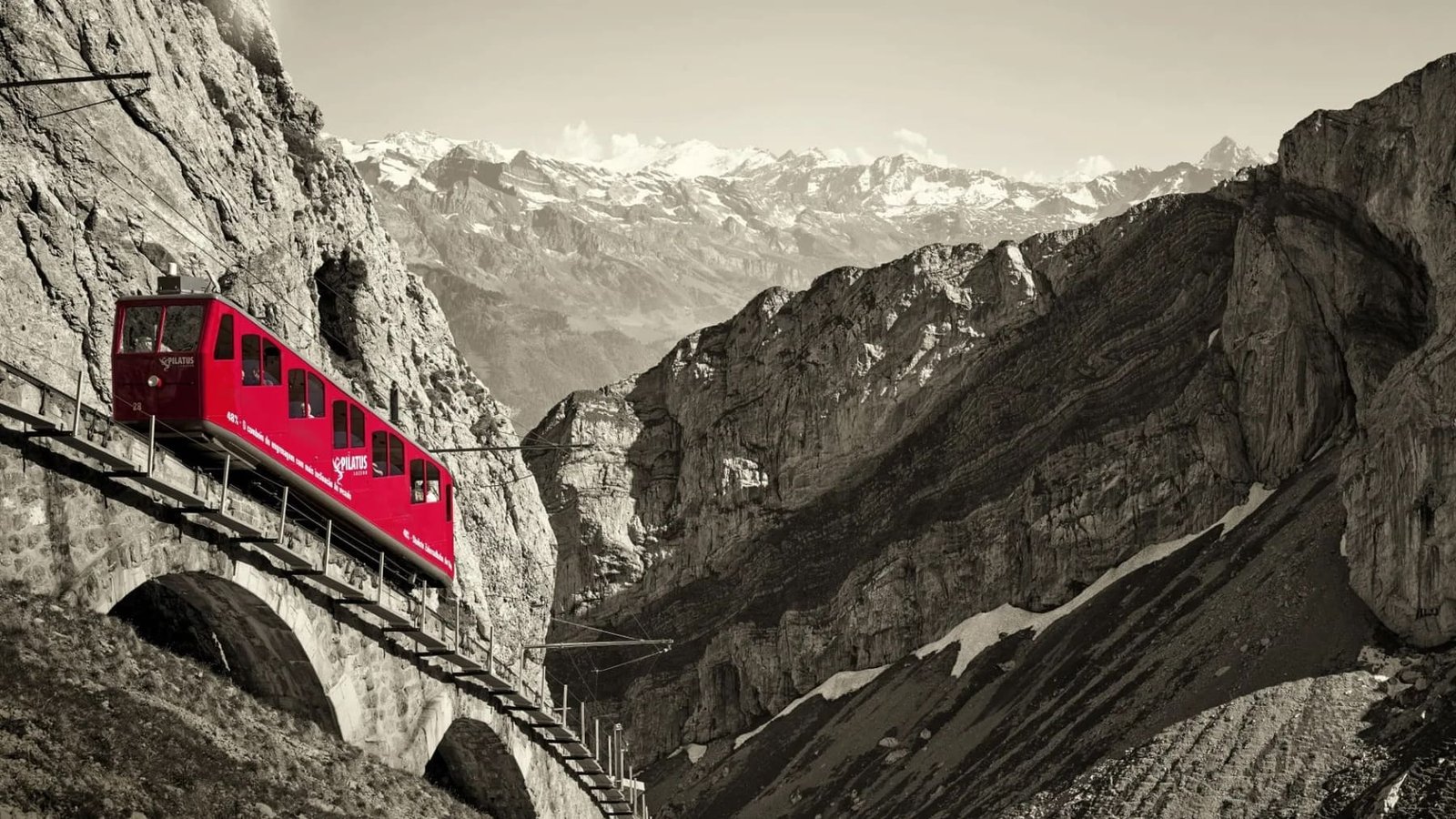 Climb the steepest cogwheel railway in the world