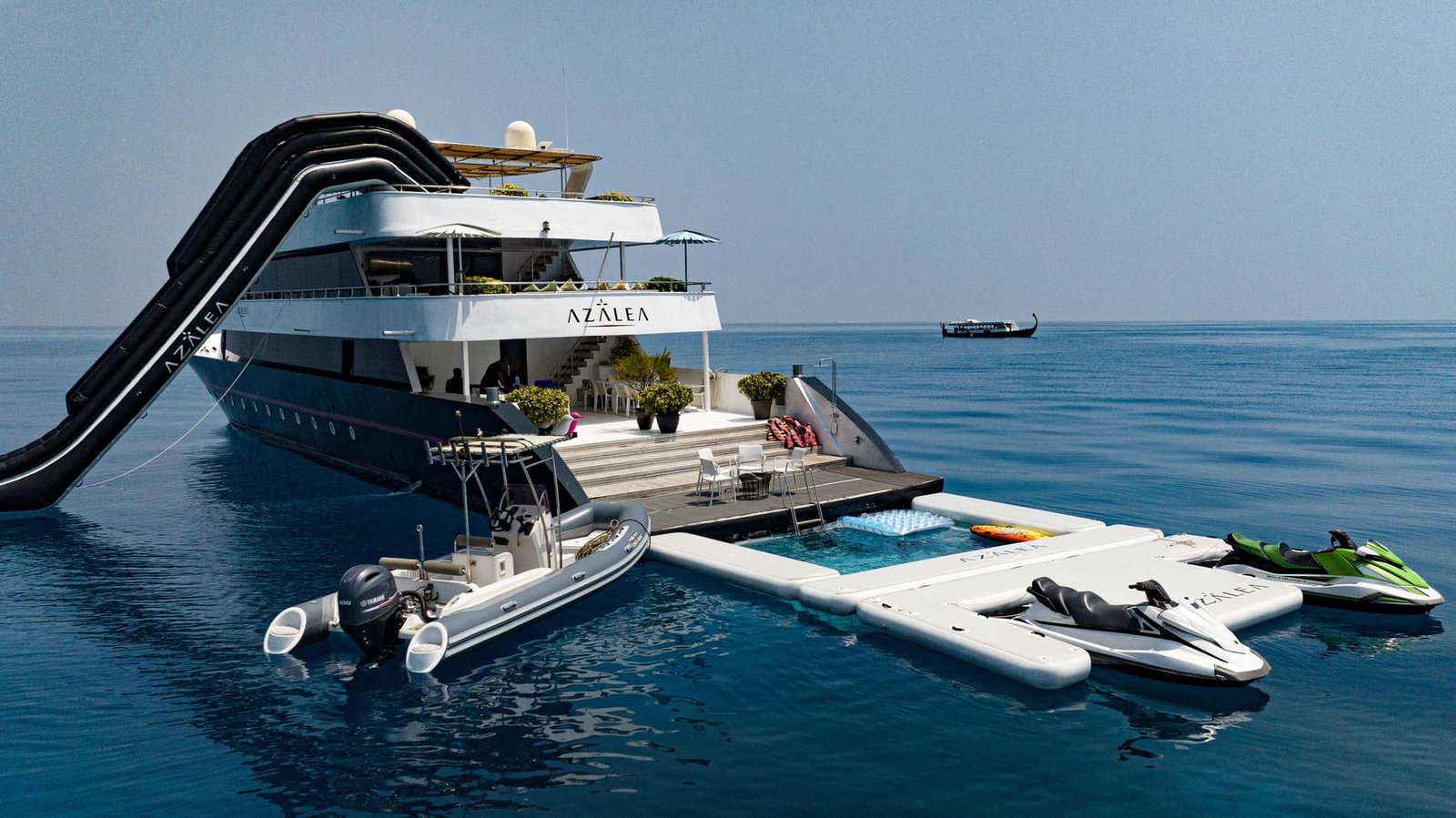 Private yacht cruise through untouched atolls