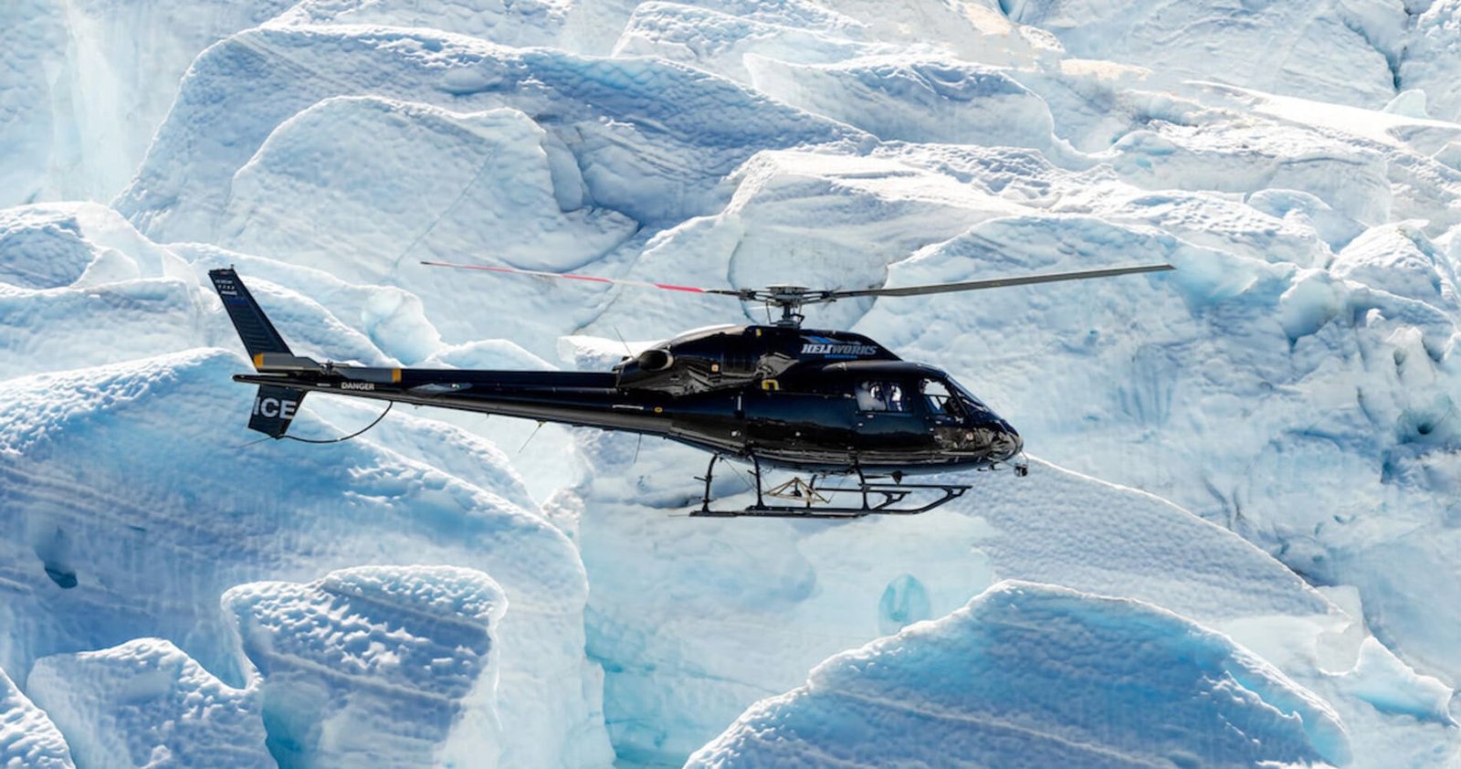 Land on a glacier by private helicopter