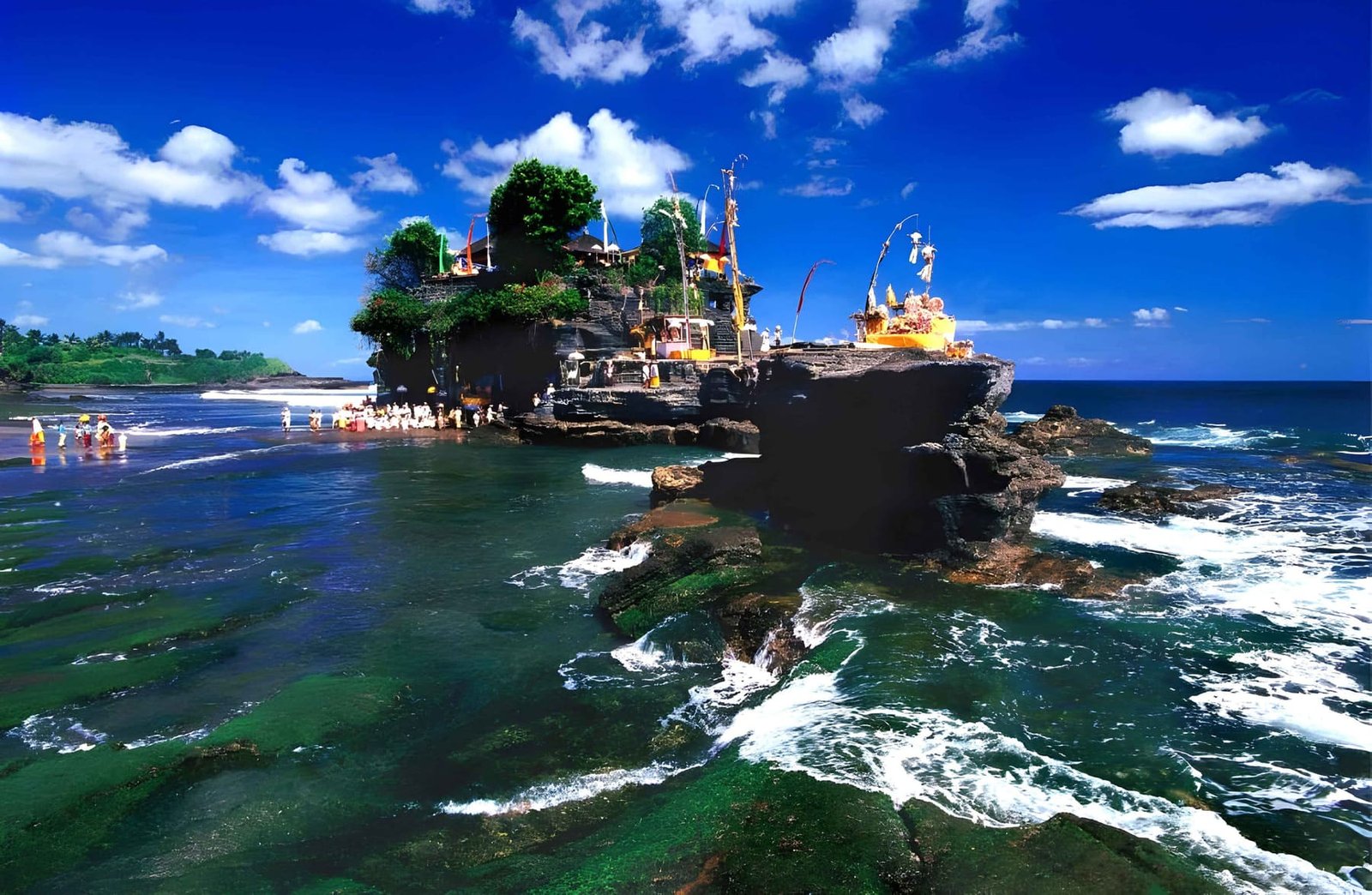 Watch sunset over the cliffside sea temple