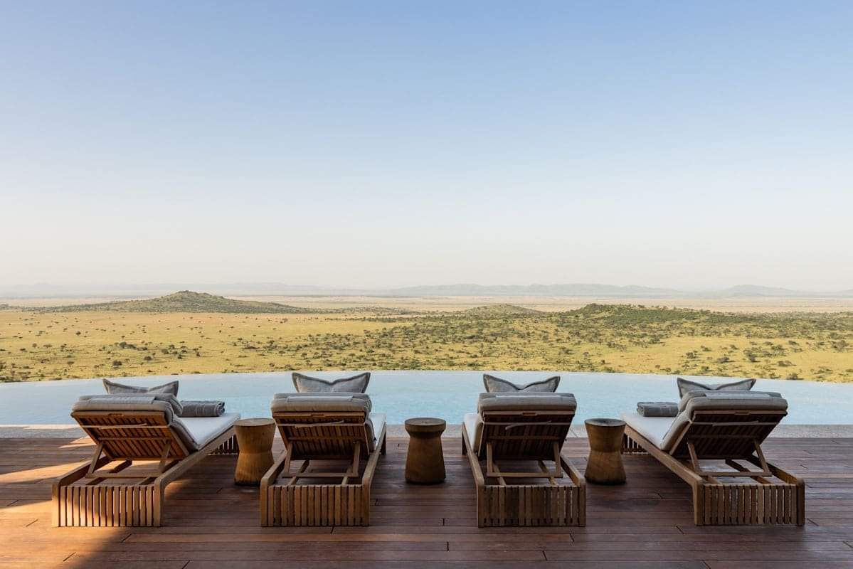 A private villa above open plains
