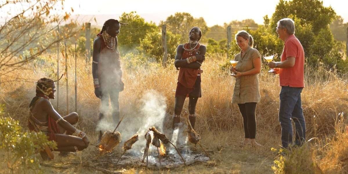 Sundowners on an early-bird Kenya safari